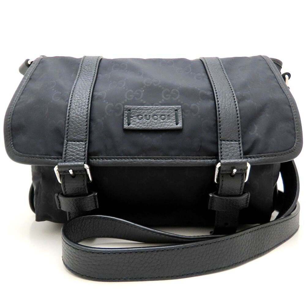 GUCCI Black Leather Shoulder Bag - Picture 2 of 16